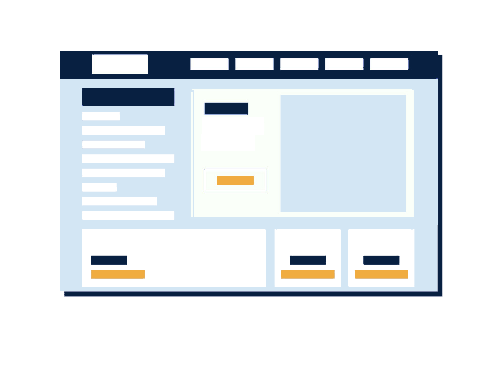 website flat design ui window sample web